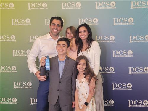 Honoree and family